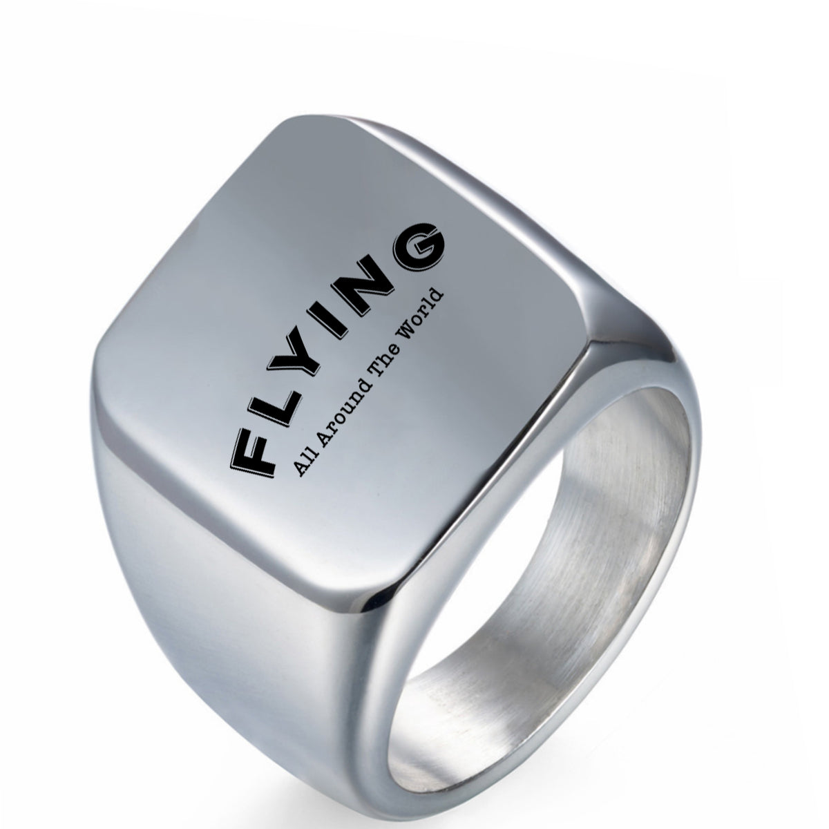 Flying All Around The World Designed Men Rings
