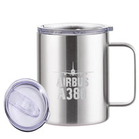 Thumbnail for Airbus A380 & Plane Designed Stainless Steel Laser Engraved Mugs