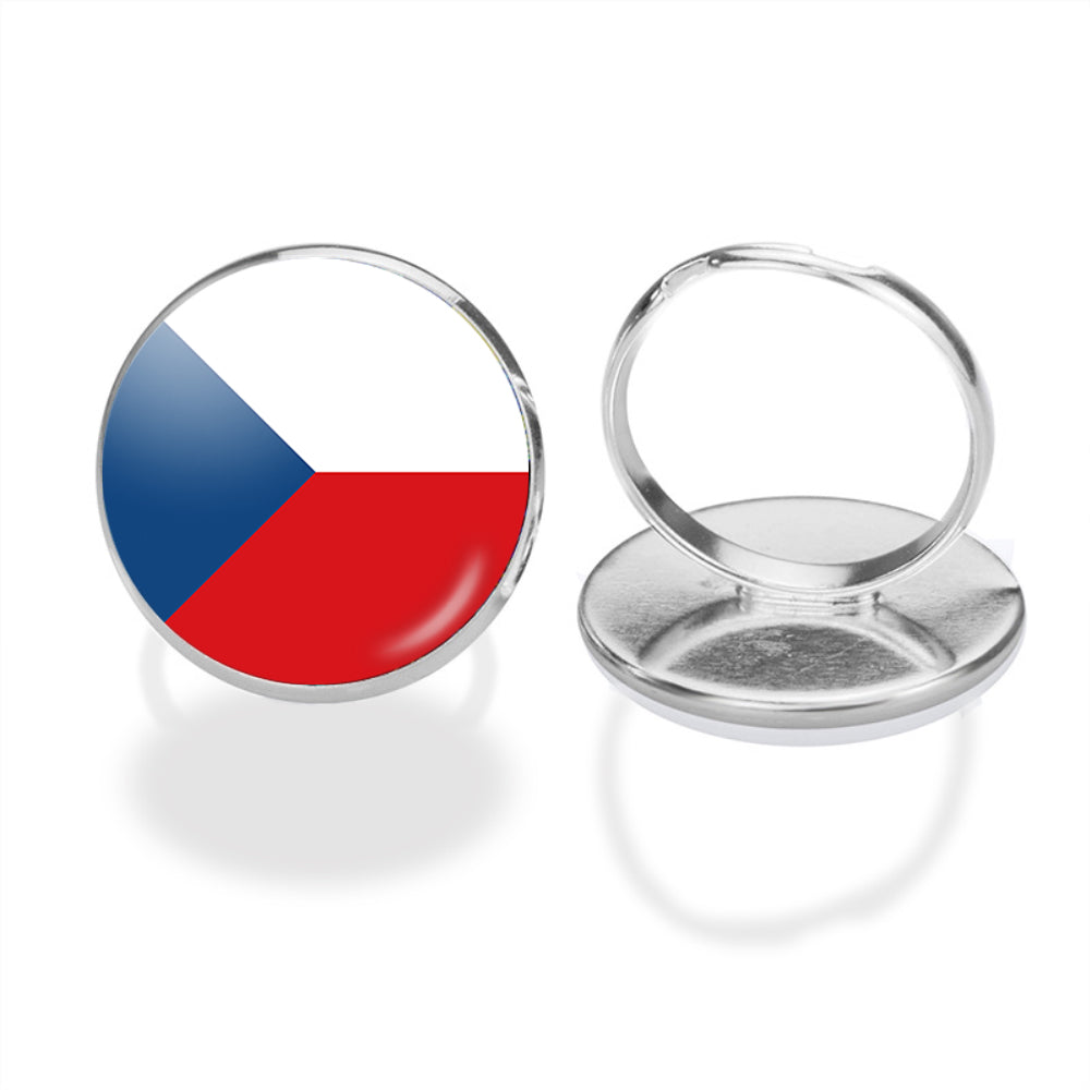 Czech Republic Flag Designed Rings