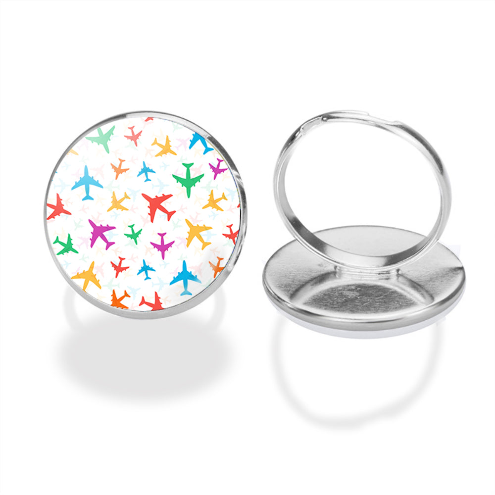 Cheerful Seamless Airplanes Designed Rings