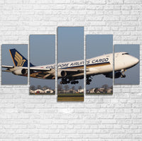Thumbnail for Singapore Airlines Cargo Boeing 747 Printed Multiple Canvas Poster Aviation Shop 