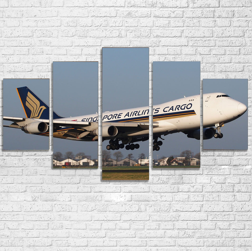 Singapore Airlines Cargo Boeing 747 Printed Multiple Canvas Poster Aviation Shop 