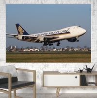 Thumbnail for Singapore Airlines Cargo Boeing 747 Printed Canvas Posters (1 Piece) Aviation Shop 