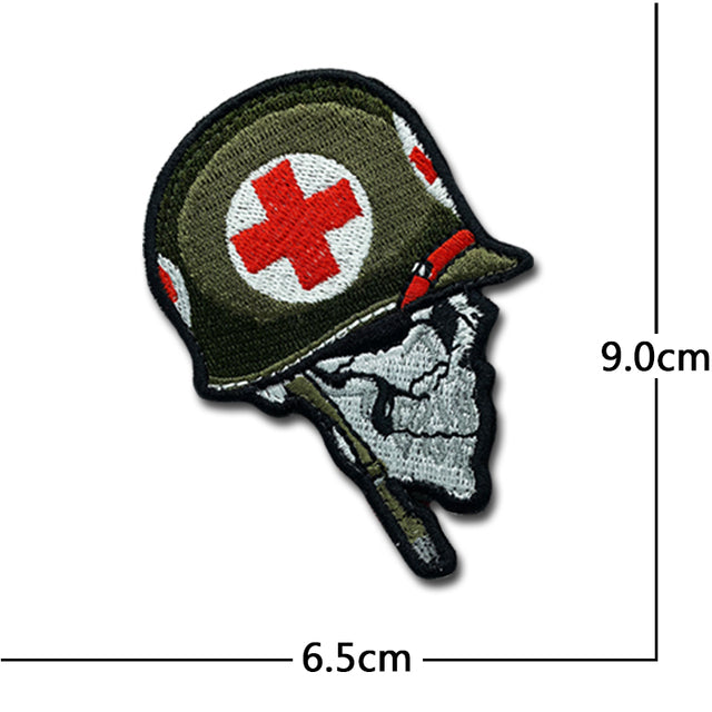 Skeleton Soldier Skull Warrior Designed Embroidery Patch
