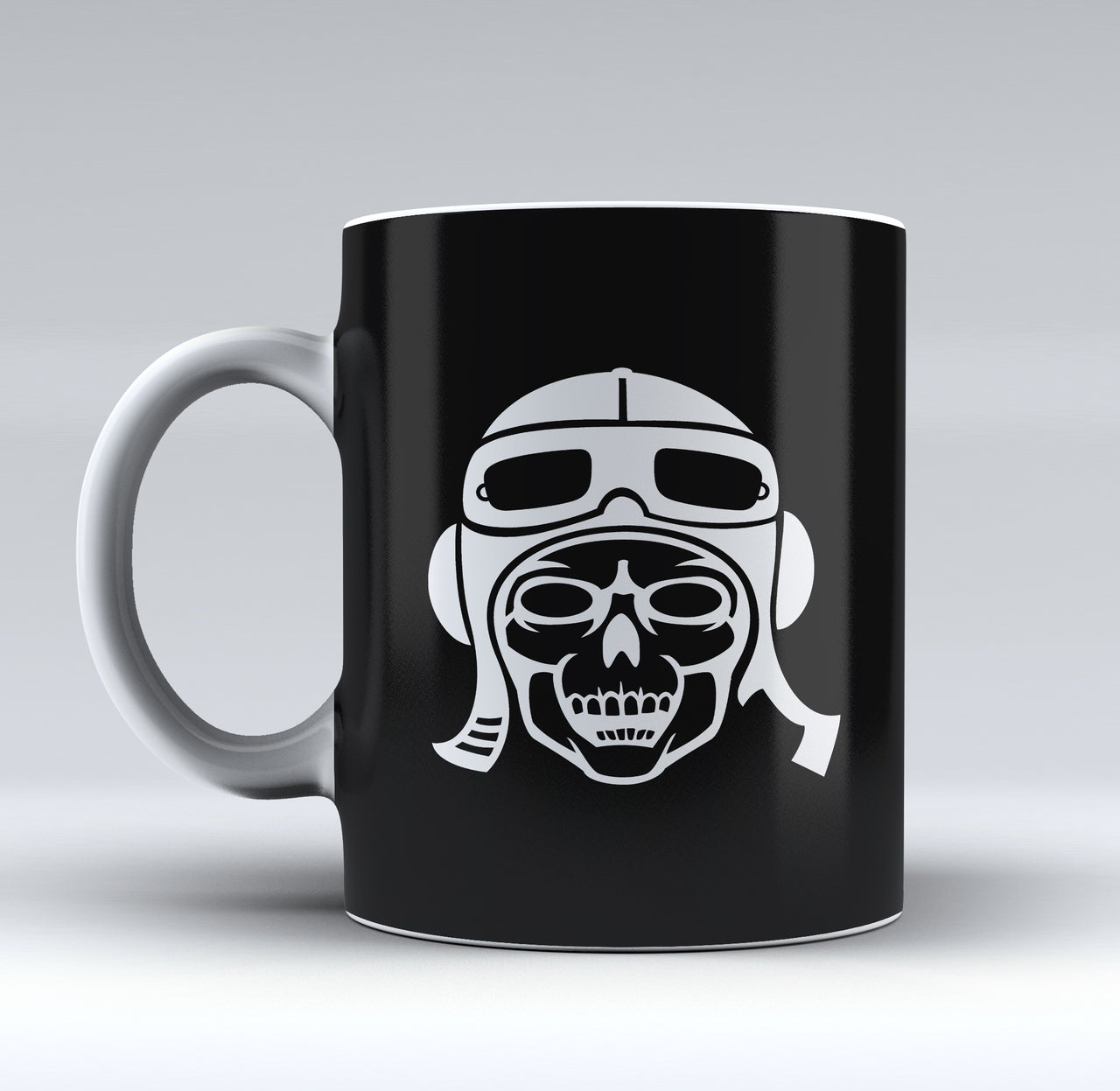 Skeleton Pilot Silhouette Designed Mugs