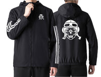 Thumbnail for Skeleton Pilot Silhouette Designed Windbreaker Jackets