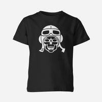 Thumbnail for Skeleton Pilot Silhouette Designed Children T-Shirts