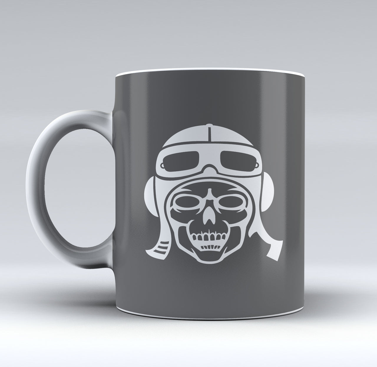 Skeleton Pilot Silhouette Designed Mugs
