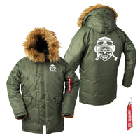 Thumbnail for Skeleton Pilot Designed Parka Bomber Jackets