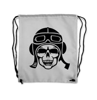Thumbnail for Skeleton Pilot Designed Drawstring Bags
