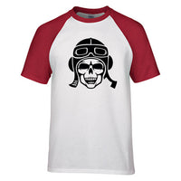 Thumbnail for Skeleton Pilot Silhouette Designed Raglan T-Shirts