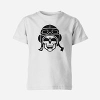 Thumbnail for Skeleton Pilot Silhouette Designed Children T-Shirts