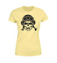 Thumbnail for Skeleton Pilot Silhouette Silhouette Designed Women T-Shirts