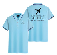 Thumbnail for I Love The Smell Of Jet Fuel In The Morning Designed Stylish Polo T-Shirts (Double-Side)