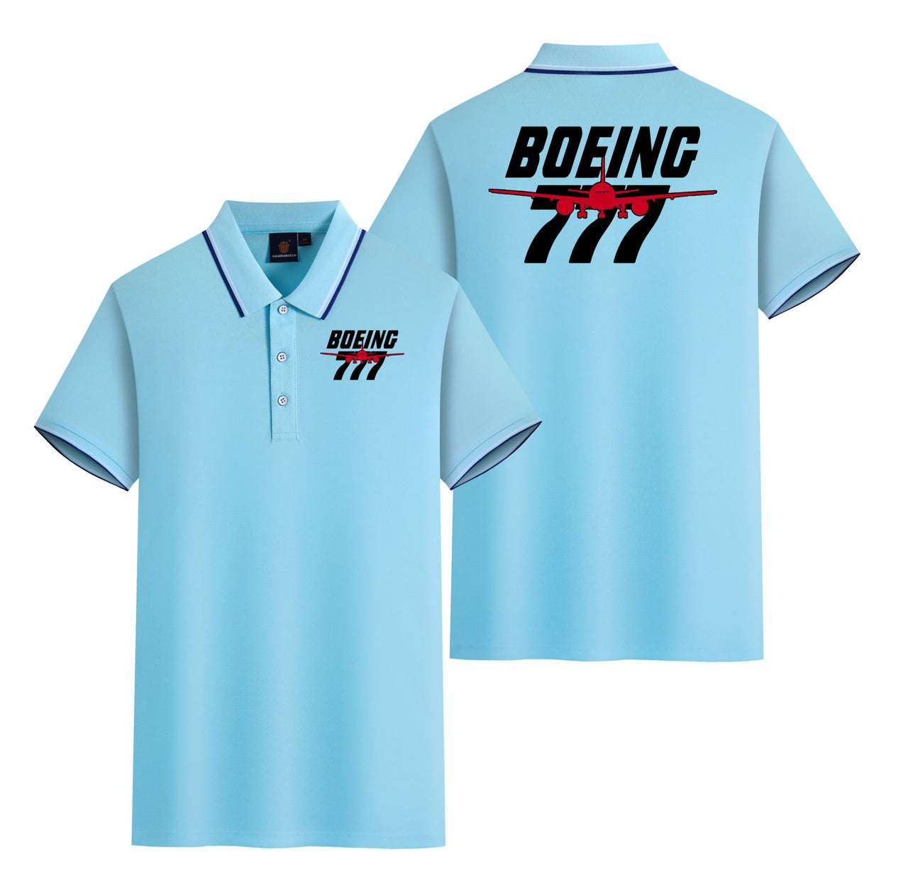 Amazing Boeing 777 Designed Stylish Polo T-Shirts (Double-Side)