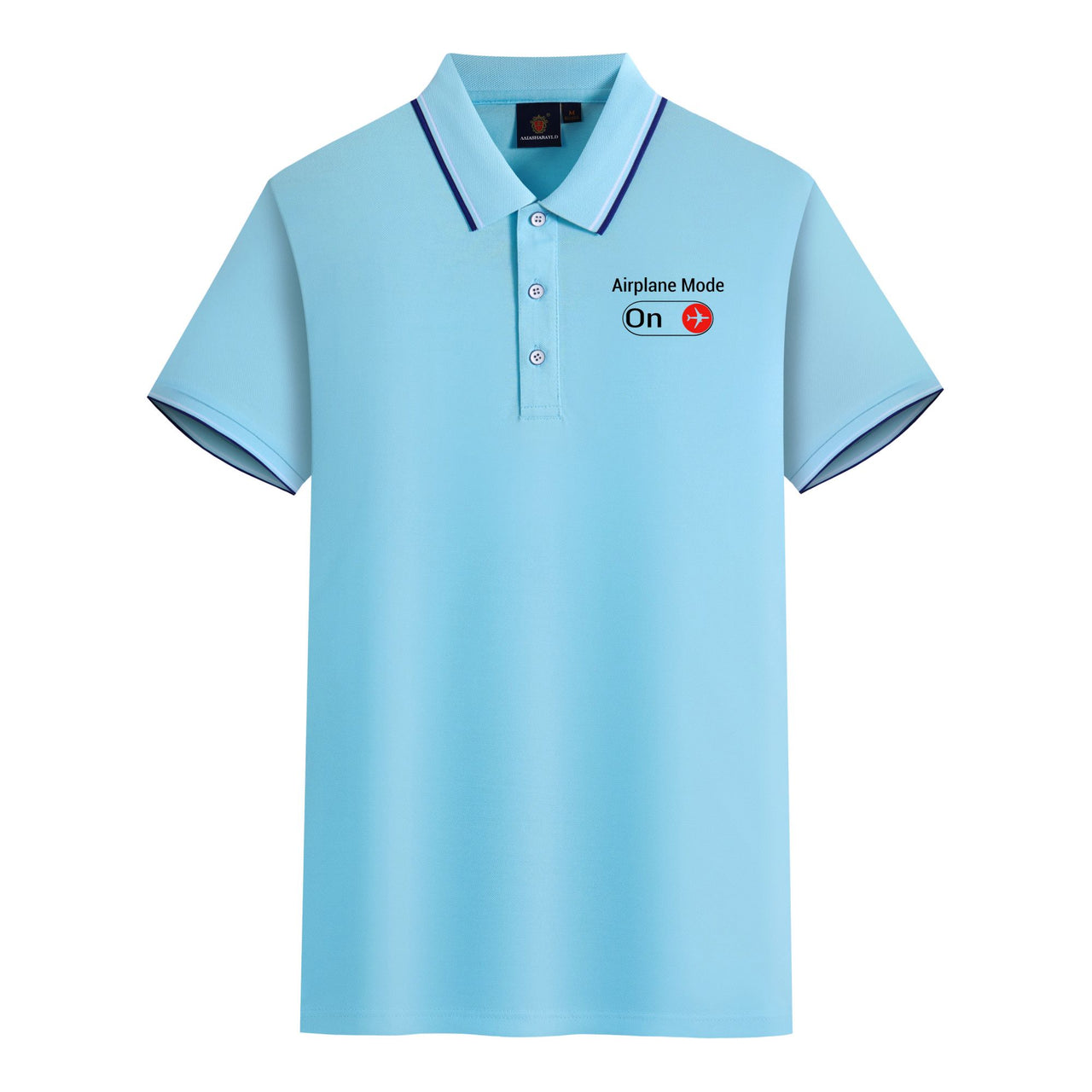 Airplane Mode On Designed Stylish Polo T-Shirts