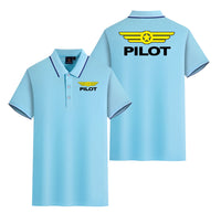 Thumbnail for Pilot & Badge Designed Stylish Polo T-Shirts (Double-Side)