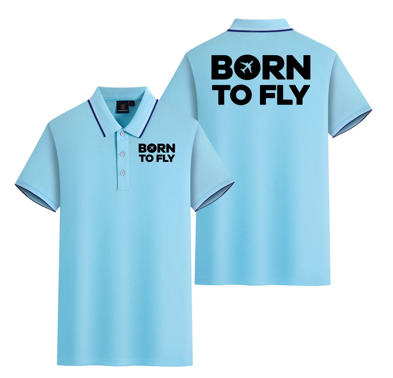 Born To Fly Special Designed Stylish Polo T-Shirts (Double-Side)