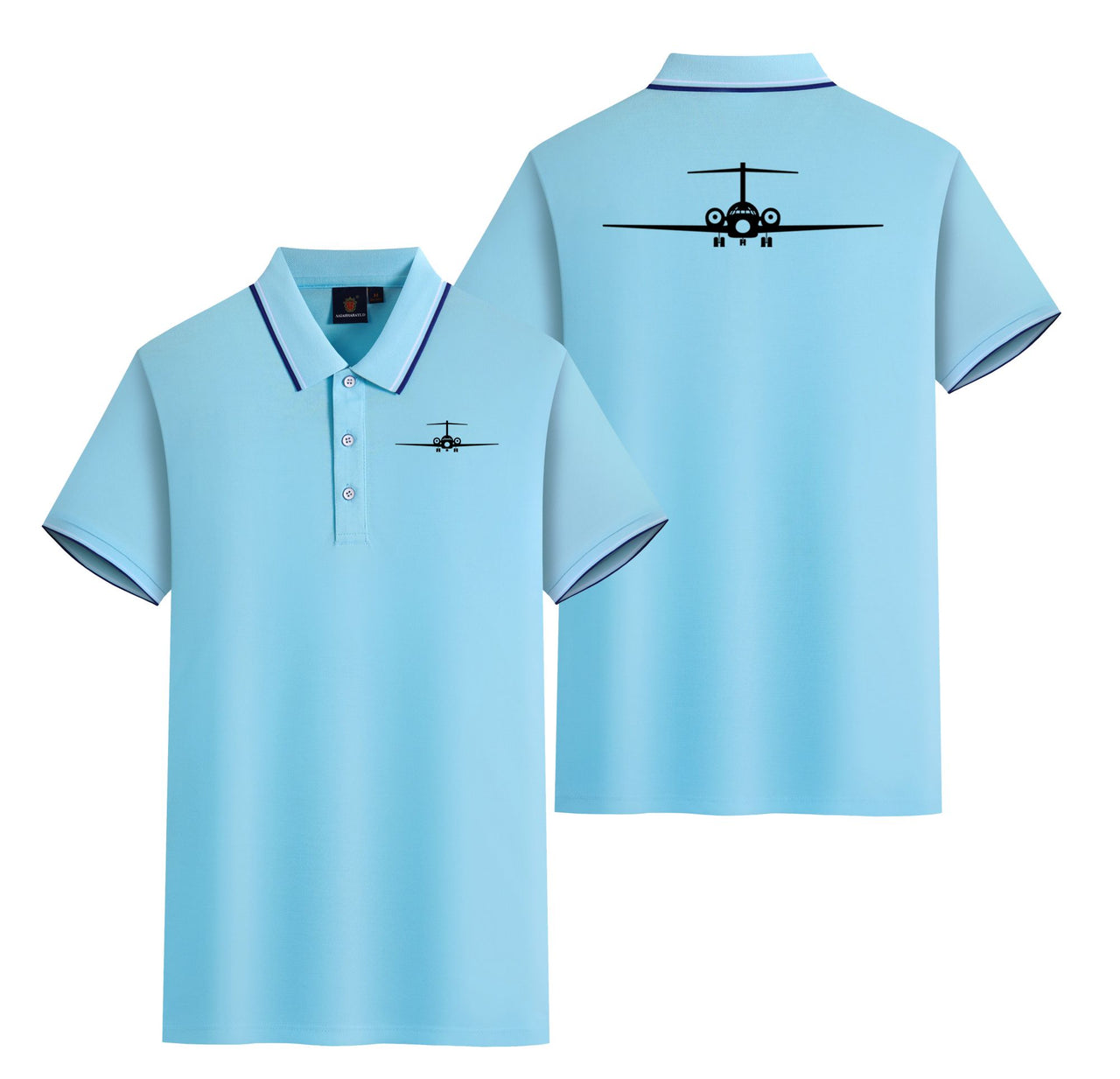 Boeing 717 Silhouette Designed Stylish Polo T-Shirts (Double-Side)