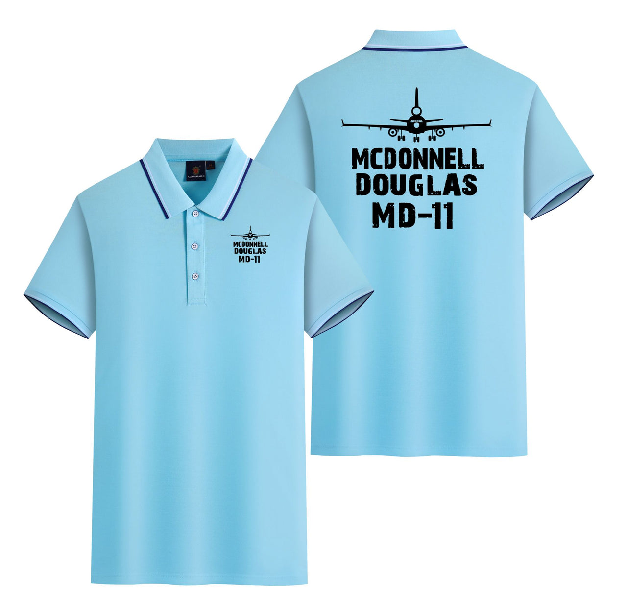 McDonnell Douglas MD-11 & Plane Designed Stylish Polo T-Shirts (Double-Side)