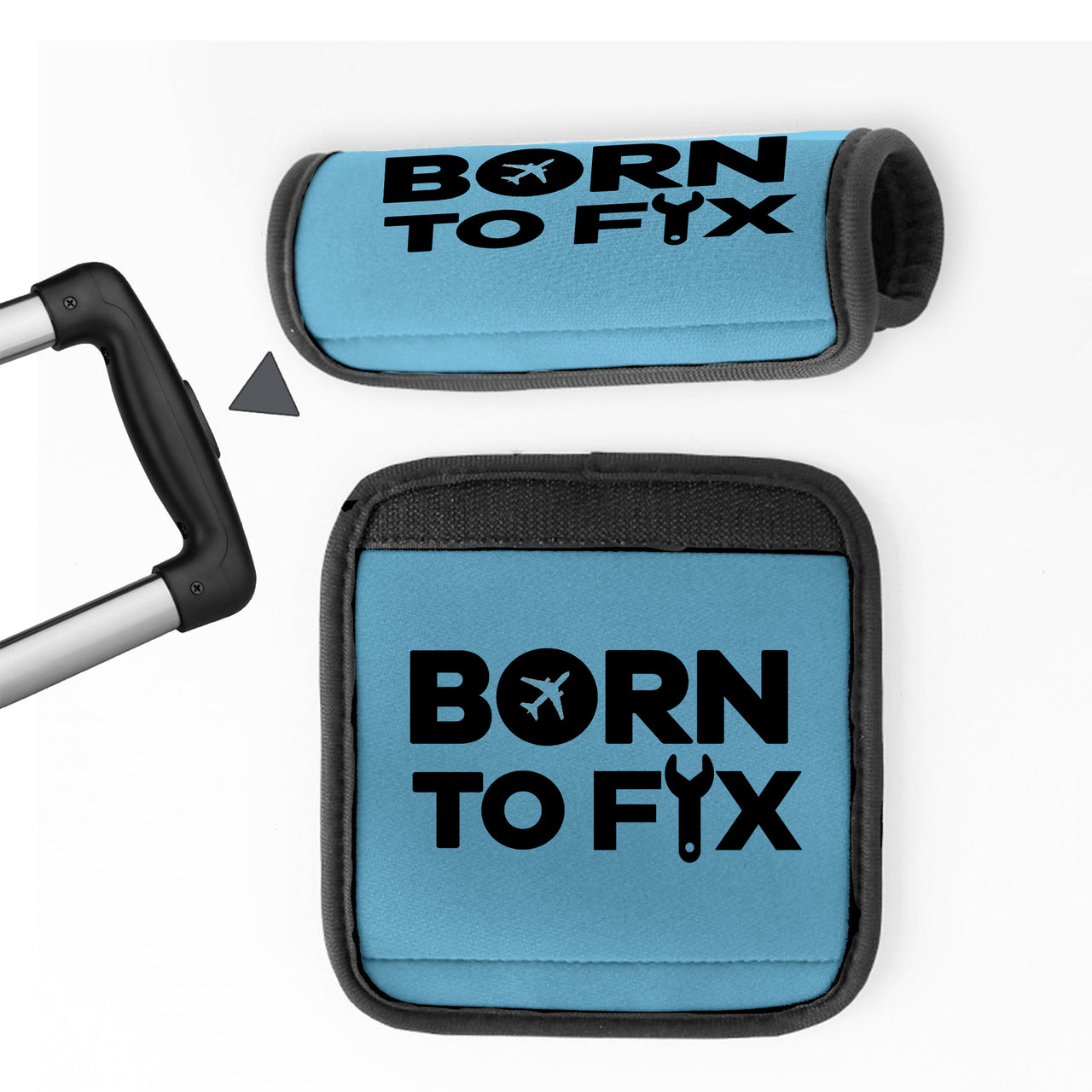 Born To Fix Airplanes Designed Neoprene Luggage Handle Covers