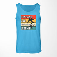 Thumbnail for Husband & Dad & Aircraft Mechanic & Legend Designed Tank Tops