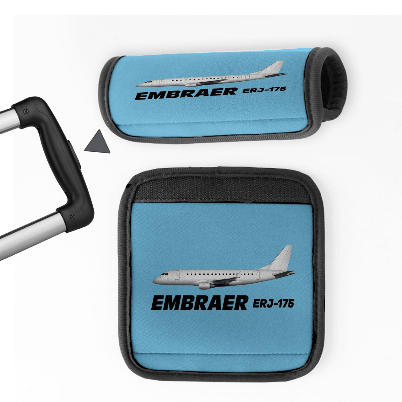 The Embraer ERJ-175 Designed Neoprene Luggage Handle Covers