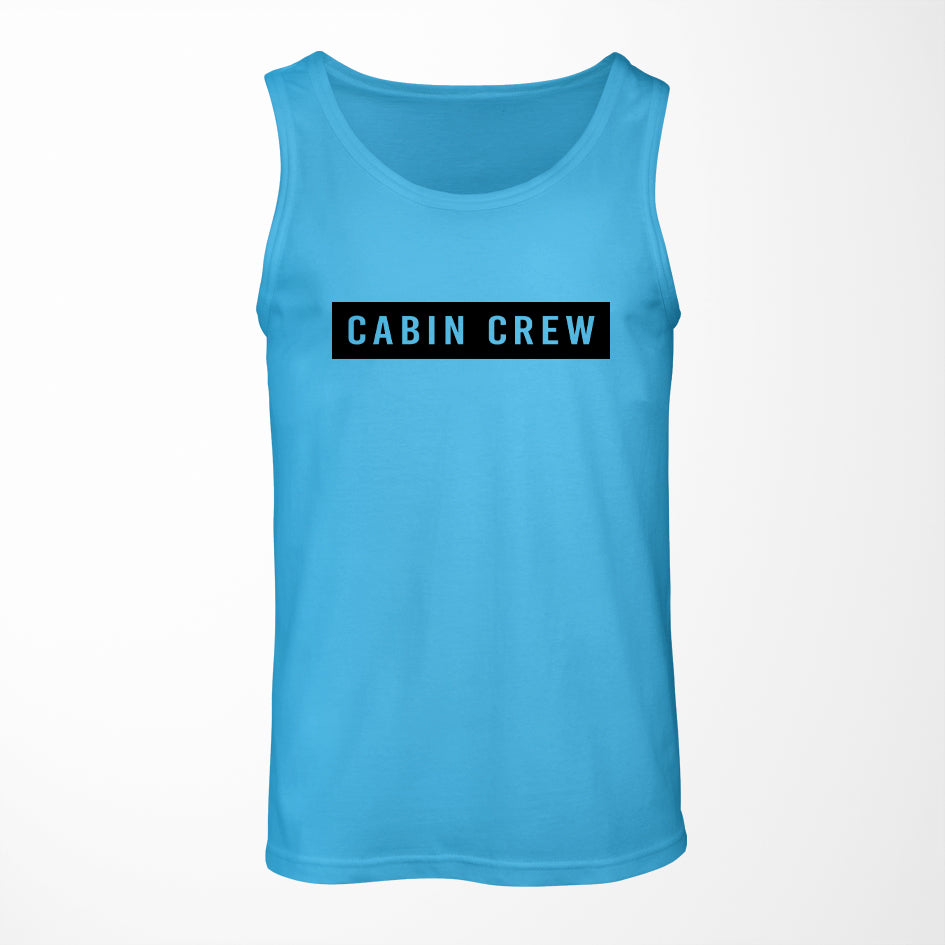 Cabin Crew Text Designed Tank Tops