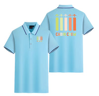Thumbnail for Colourful Cabin Crew Designed Stylish Polo T-Shirts (Double-Side)