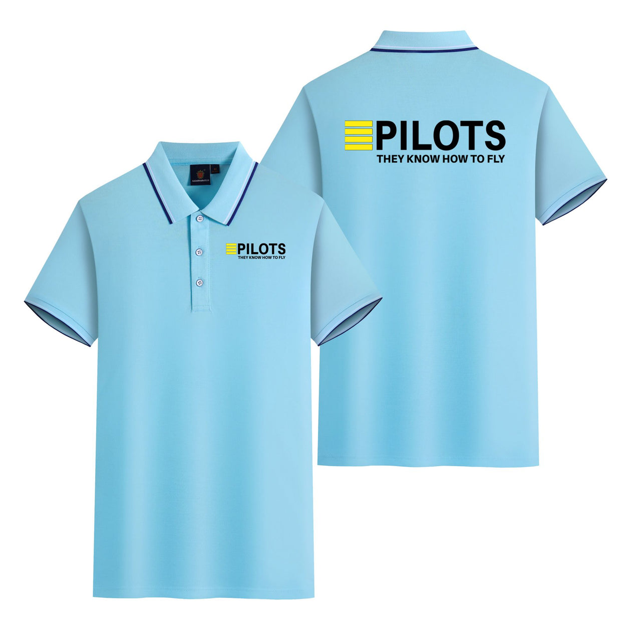 Pilots They Know How To Fly Designed Stylish Polo T-Shirts (Double-Side)