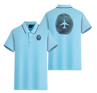 Thumbnail for Aviation Finger Print Designed Stylish Polo T-Shirts (Double-Side)