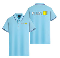 Thumbnail for Pilot & Stripes (4 Lines) Designed Stylish Polo T-Shirts (Double-Side)