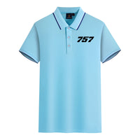 Thumbnail for 757 Flat Text Designed Stylish Polo T-Shirts