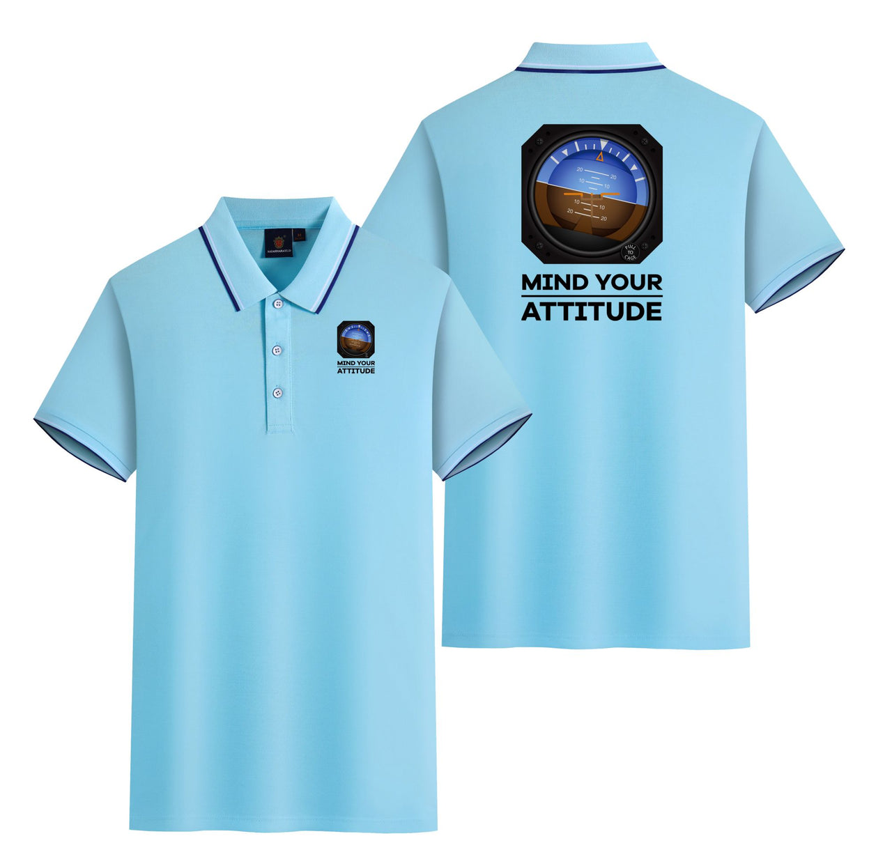Mind Your Attitude Designed Stylish Polo T-Shirts (Double-Side)