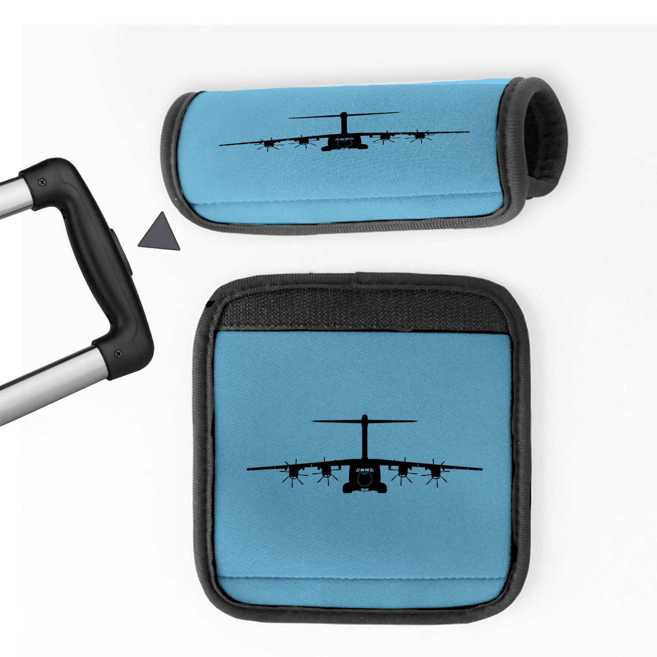 Airbus A400M Silhouette Designed Neoprene Luggage Handle Covers