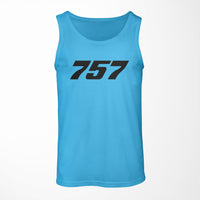 Thumbnail for 757 Flat Text Designed Tank Tops