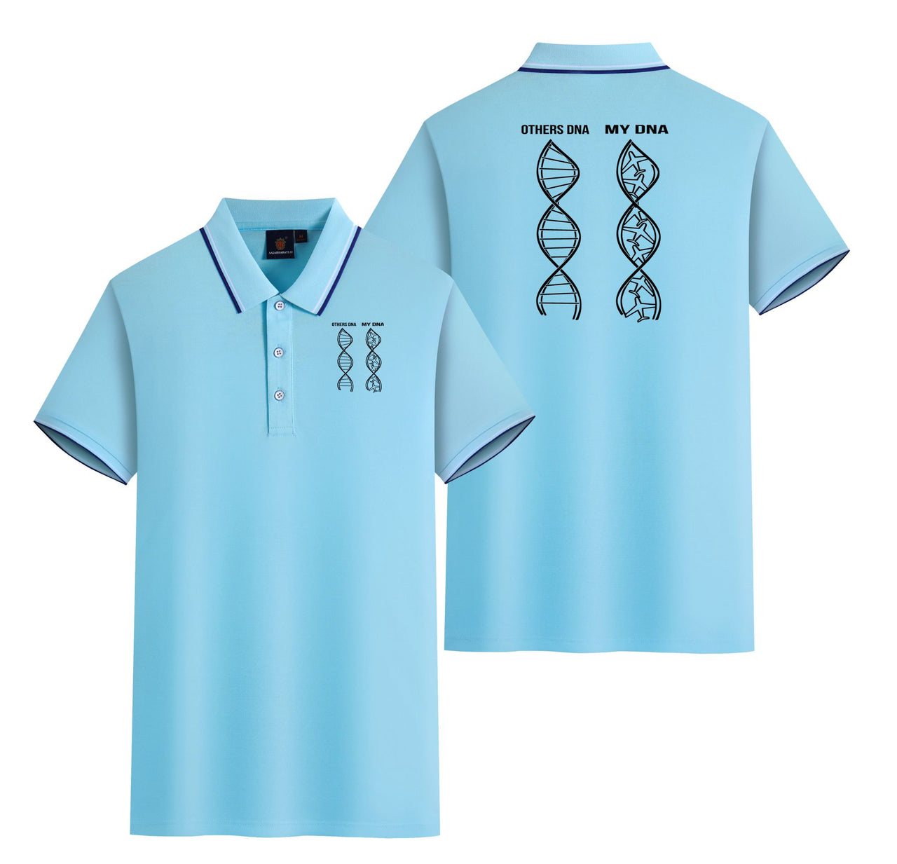 Aviation DNA Designed Stylish Polo T-Shirts (Double-Side)