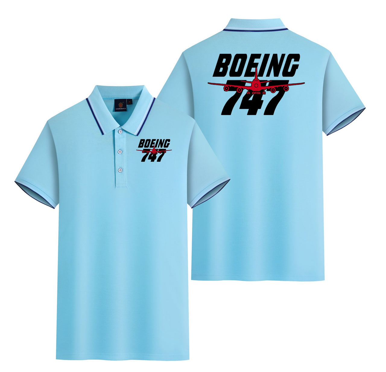 Amazing Boeing 747 Designed Stylish Polo T-Shirts (Double-Side)