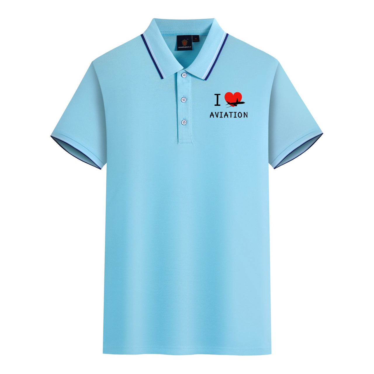 I Love Aviation Designed Stylish Polo T-Shirts
