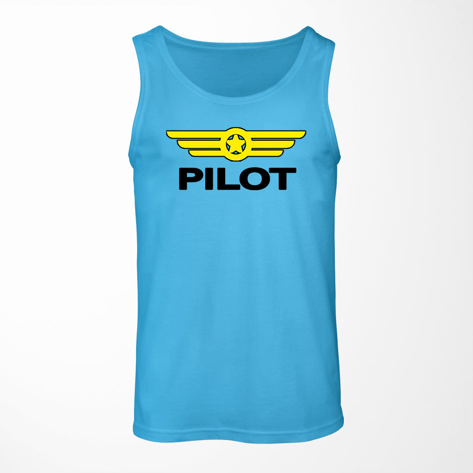 Pilot & Badge Designed Tank Tops