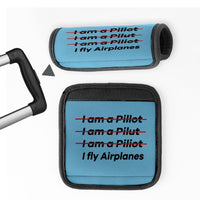 Thumbnail for I Fly Airplanes Designed Neoprene Luggage Handle Covers