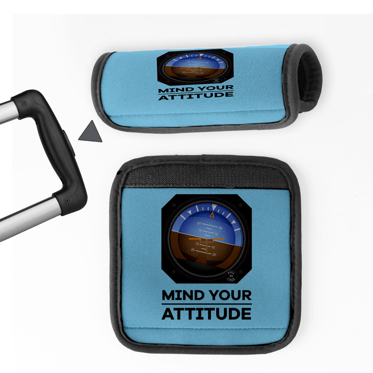 Mind Your Attitude Designed Neoprene Luggage Handle Covers