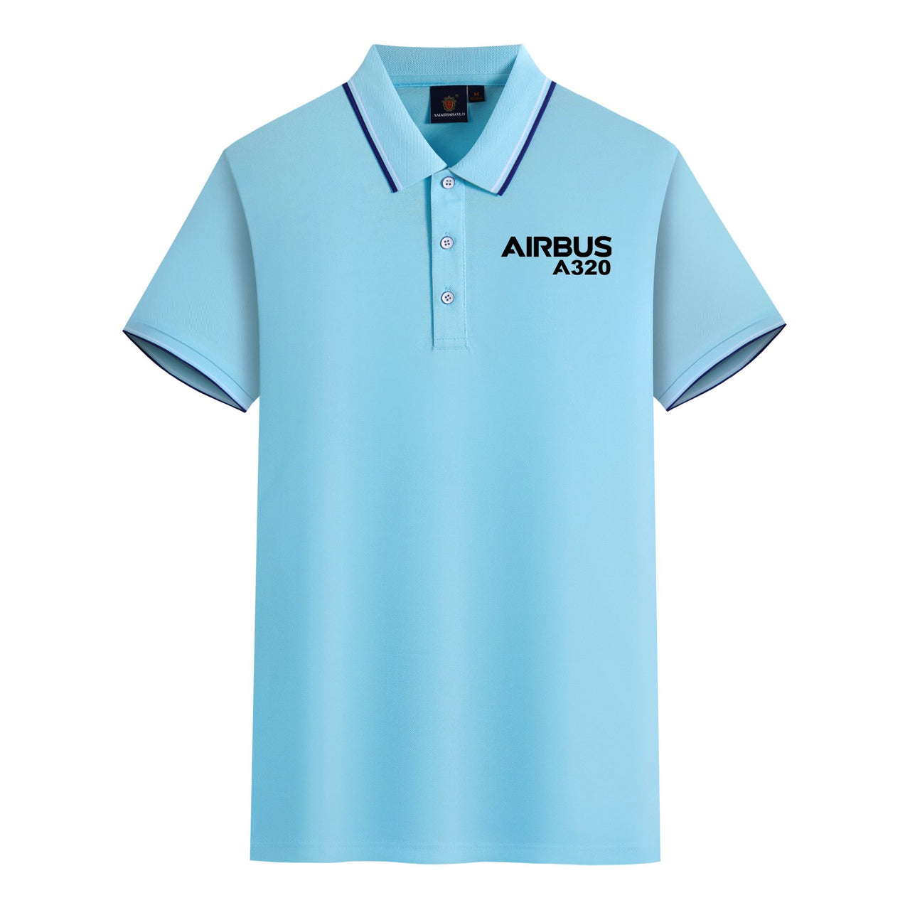 Airbus A320 & Text Designed Stylish Polo T-Shirts