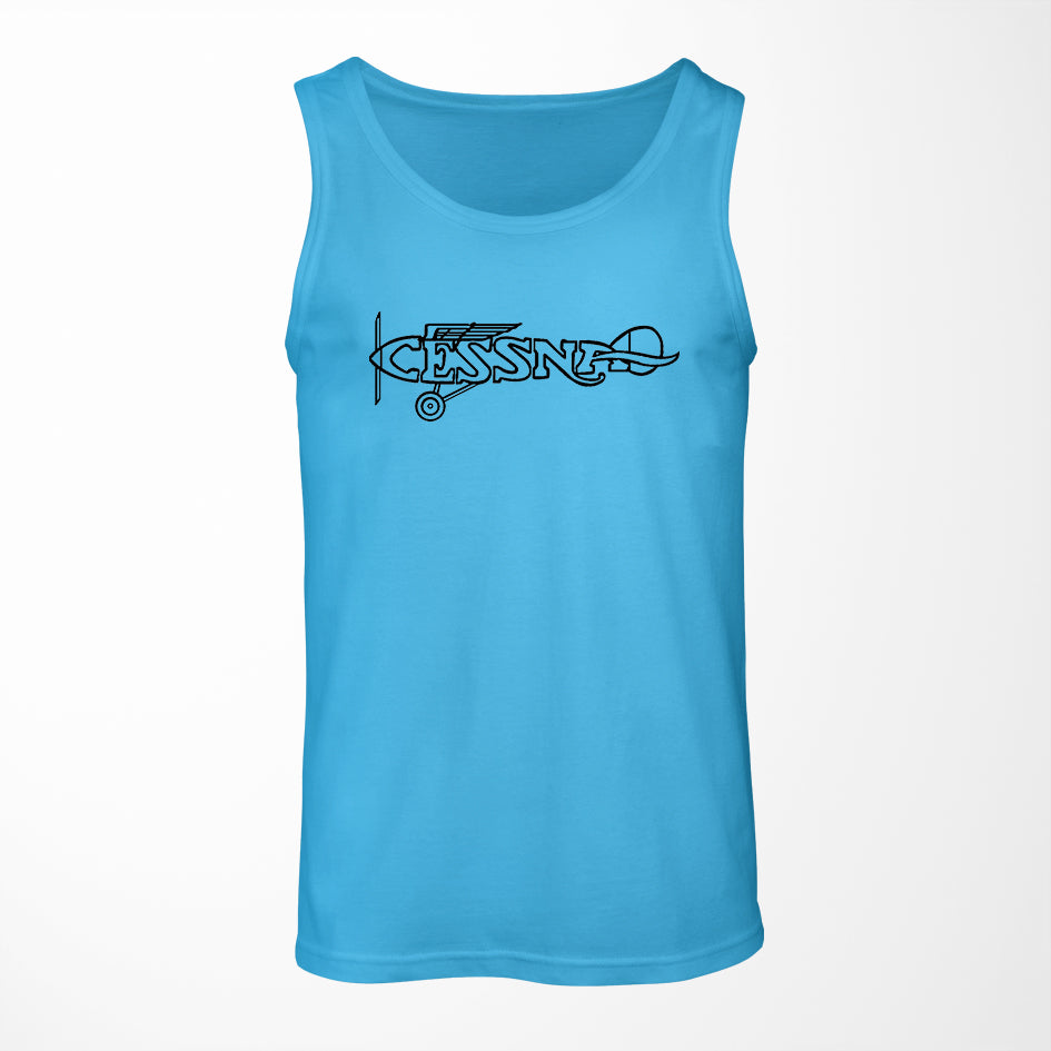 Special Cessna Text Designed Tank Tops