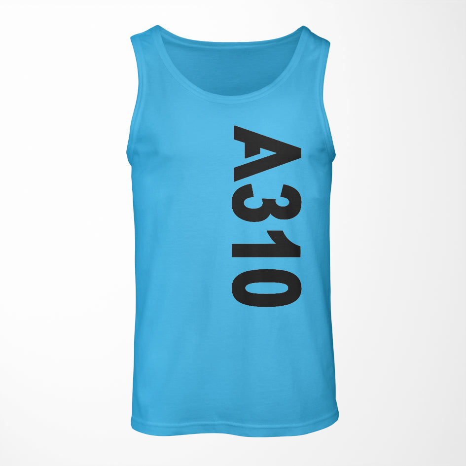 A310 Text Designed Tank Tops
