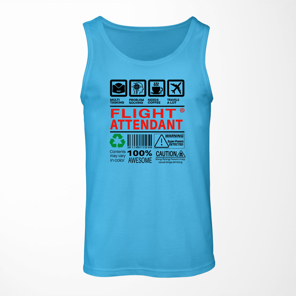 Flight Attendant Label Designed Tank Tops