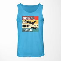 Thumbnail for Husband & Dad & Pilot & Legend Designed Tank Tops