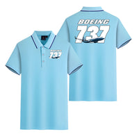 Thumbnail for Super Boeing 737+Text Designed Stylish Polo T-Shirts (Double-Side)