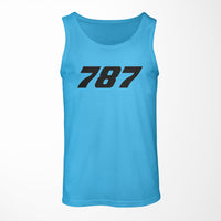 Thumbnail for 787 Flat Text Designed Tank Tops