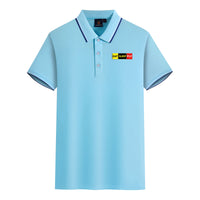 Thumbnail for Eat Sleep Fly (Colourful) Designed Stylish Polo T-Shirts